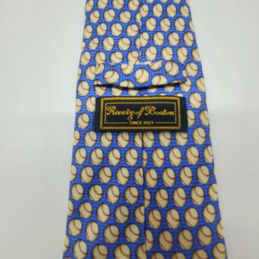 Rivetz of Boston Baseball Tie‎ Men's Tie Baseballs MLB Vintage